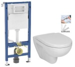 GEBERIT DuofixBasic bez tlačítka + WC JIKA LYRA PLUS + SEDÁTKO DURAPLAST SLOWCLOSE 458.103.00.2 X LY5