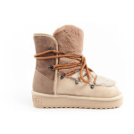 D.Franklin sněhule dámské zimní módní kožešinové zateplené hnědé béžové vysoké dámské 38