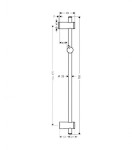 HANSGROHE - Unica Sprchová tyč, výška 72 cm, chrom 27704000