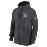 Nike Pánská mikina Las Vegas Raiders NFL Playbook Full-Zip Fleece Hoodie - Antracitová Velikost: XL