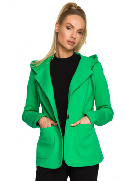 M691 Blejzr s kapucí a jedním knoflíkem - zelený EU XL