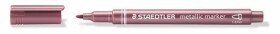 Staedtler metallic marker růžový 1–2 mm permanentní metalický popisovač neprůhledný na tmavý papír scrapbooking přání karty kaligrafie dekorace