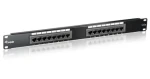 Equip 16-Port černá / Patch panel / Cat5e / UTP / 1U / 19" (235316)