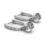 Royal Fashion stříbrné pozlacené náušnice Swarovski DES0150-WG