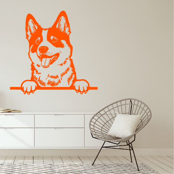 Samolepka Akita Inu Barva: oranžová, Velikost: 60 x 58 cm