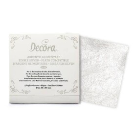 Decora Decora Transfer plát stříbrný (8,6 x 8,6 cm) 5 ks