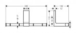 AXOR - Universal Rectangular Držák toaletního papíru dvojitý, chrom 42657000