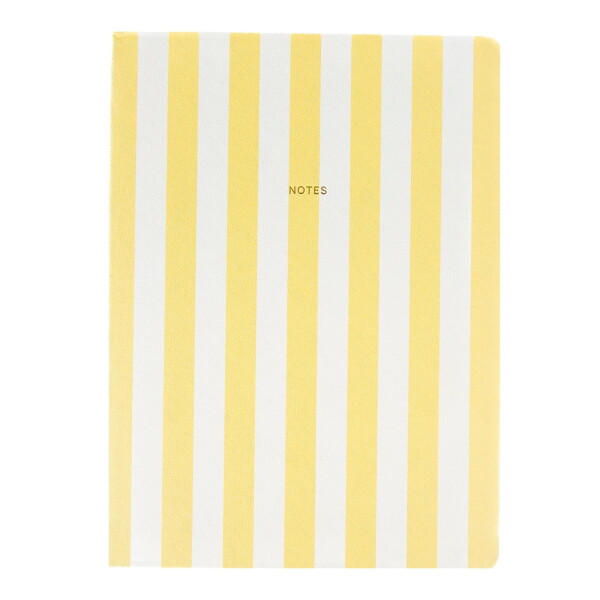 A-JOURNAL collection Linkovaný zápisník Fabrique Stripes Yellow A5, žlutá barva, papír