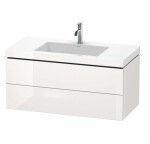 DURAVIT - L-Cube Skříňka s umyvadlem 50x100x48 cm, 2 zásuvky, bílá vysoký lesk LC6928O2222