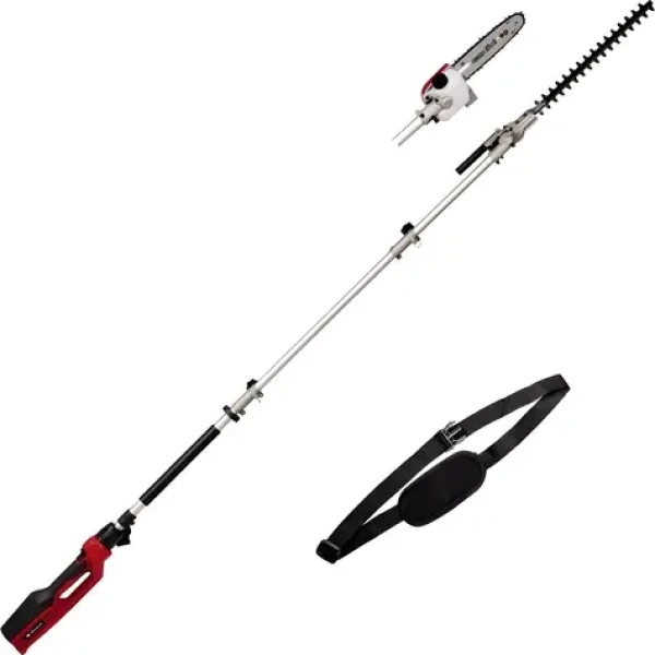 Einhell GC-HC 90/2046 T červená/černá / Teleskopické nůžky a pila na živý plot / 900W / 2v1 / 2100 řezů/min (4501290)