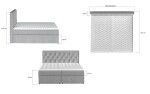 Boxspring Loree Rozměr: 180 x 200 cm, látka: Monolith 48