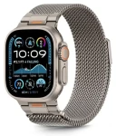 Tech-Protect Milano Vanguard titan / Řemínek pro Apple Watch / milánský tah / 44/45/46/49 mm