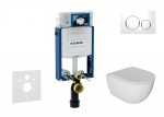 GEBERIT - Kombifix Set předstěnové instalace, klozetu Oudee a sedátka softclose, tlačítko Sigma20, bílá/chrom SANI15CA3111