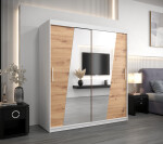 Šatní skříň Abi R0 Barva korpusu: Bílá, Rozměry: 120 cm, Dveře: Černá