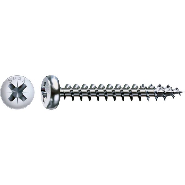 SPAX 0231010450305 půlkulaté šrouby 4.5 mm 30 mm křížová drážka Pozidriv ocel 500 ks