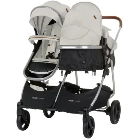 CHIPOLINO Kočárek pro dvojčata/nestejně staré děti - kombinovaný Duo Smart Biscotta (KBDS02505BI)