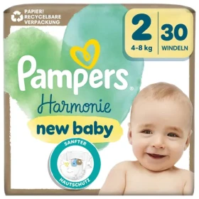 Pampers Harmonie 4-8 kg (30 ks) / plenkové kalhotky / velikost 2 (4-8 kg) (8700216668477)