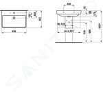 Laufen - Pro S Umyvadlo, 650x465 mm, 1 otvor pro baterii, bílá H8109640001041