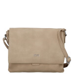 Stylová dámská koženková crossbody kabelka Mirabella, tmavě béžová