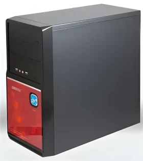 AMEI AM-C1002BR černá/červená / Skříň / s potiskem (AMEI Case AM-C1002BR)