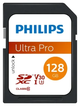 Philips SDXC 128GB / Paměťová karta / Class 10 / UHS-I U3 / V30 / A1 (FM12SD65B/00)