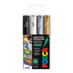 Posca sada popisovačů PC-1M, 0,7 - 1 mm, mix barev (4 ks)