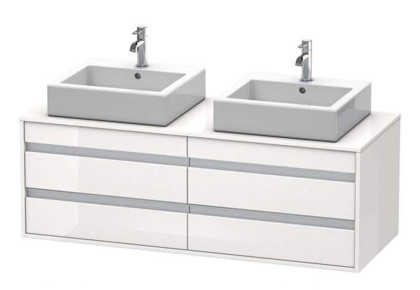 DURAVIT - Ketho Umyvadlová skříňka 50x140x55 cm, 4 zásuvky, lesklá bílá KT6657B2222