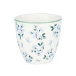 GREEN GATE Mini latte cup Alaia White 130 ml, modrá barva, porcelán