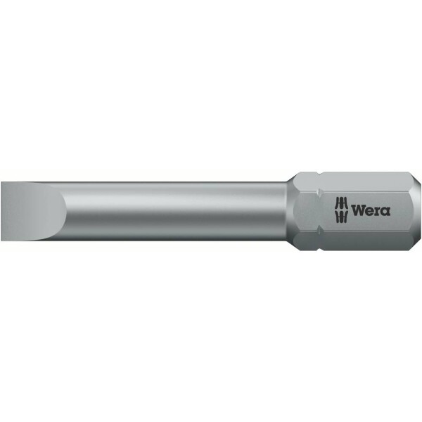 Wera 800/2 Z plochý bit 10 mm nástrojová ocel vysoce pevné, legováno D 8 1 ks - Bit plochý se stopkou 5/16 800/2 Z WERA 057235 1.6 x 10.0 x 41