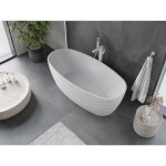 MEXEN/S - Olea volně stojící vana vzor 170 x 80, bílá, sifon a přepad bílá 52821708000-20