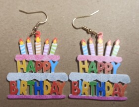 Dovoz Náušnice Happy Birthday