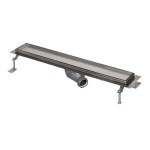 SANELA - Nerezové žlaby Sprchový žlab pro dlažbu, do prostoru, délka 75 cm, nerez SLKN 09