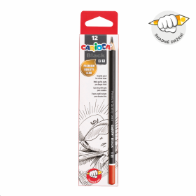 Carioca trojhranná tužka Black, 1/B, krabička, 12 ks