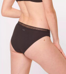 Dámské kalhotky GO Ribbed R Tai C2P - BLACK - černé 0004 - SLOGGI BLACK M