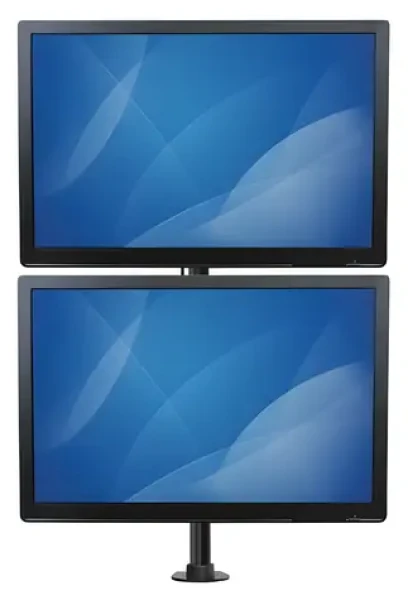 StarTech Vertikální stojan pro 2 monitory černá / Držák pro monitor / do 27" / nosnost 10 kg / náklon -45° až 45° (ARMDUALV)