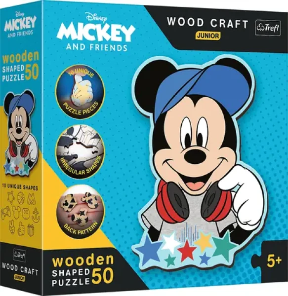 Trefl Wood Craft Junior - Puzzle - Ve světě Mickeho Mouse