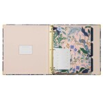 Rifle Paper Co. Kroužkový pořadač na dokumenty Peacock, modrá barva, zelená barva, zlatá barva, papír