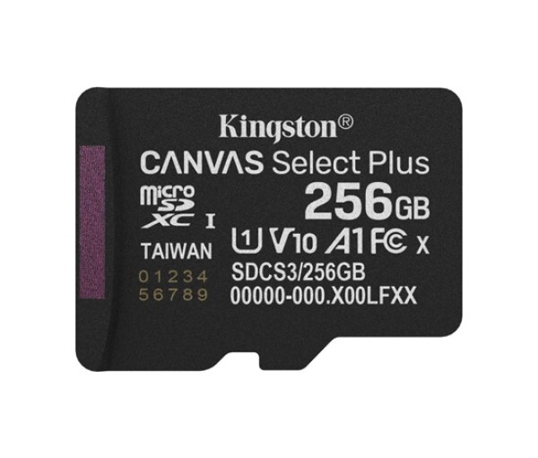 Kingston MicroSDXC karta 256GB Canvas Select Plus, U1, V10, A1 EDF_443770