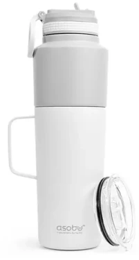 Asobu Twin Pack láhev s hrnkem Bílá 900 ml + 600 ml