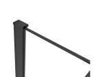 CERANO - Profil pro sprchové zástěny Walk-in Onyx - 8 mm - černá matná - 15 mm CER-423415