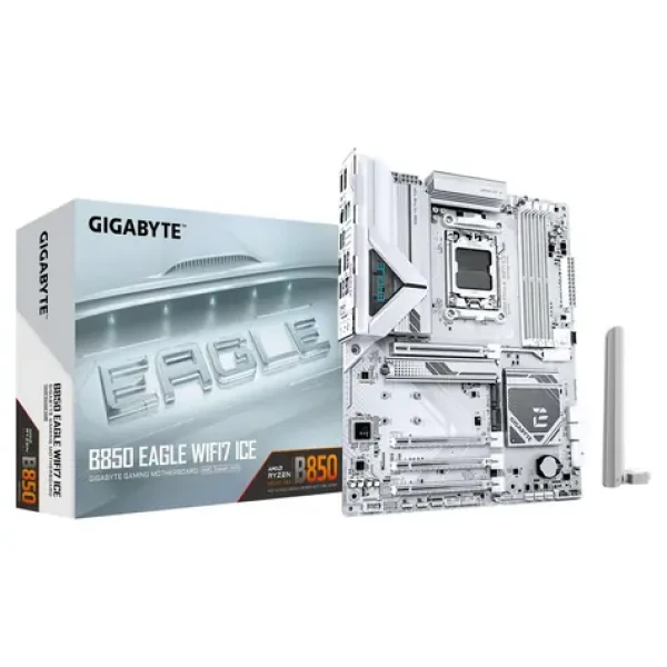 GIGABYTE B850 EAGLE WIFI7 ICE / Základní deska / B850 / 4x DDR5 / 2,5 GbE LAN / Wi-Fi 7 / ATX (B850 EAGLE WF7 ICE)