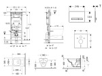 GEBERIT - Duofix Set předstěnové instalace, klozetu a sedátka Duravit D-Code, tlačítka Sigma50, Rimless, SoftClose, alpská bílá SANI11CP3106