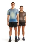 ICEBREAKER Mens Mer 75 Cool-Lite Feather SS Crewe AOP, Atlan/Flintblue/Seagl/Aop (vzorek) velikost: M