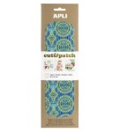 APLI Cut&Patch papír 30 x 50 cm - Zeleno-modrý motiv 3 ks