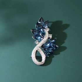 Luxusní brož Swarovski Elements Azura, Modrá