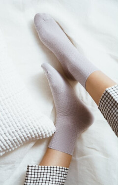 Ponožky Steven art.125 Bamboo dámské kostkovaný vzor netlačené 35-40 béžová 35-37