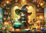 YAZZ Puzzle Roztomilá čarodějka