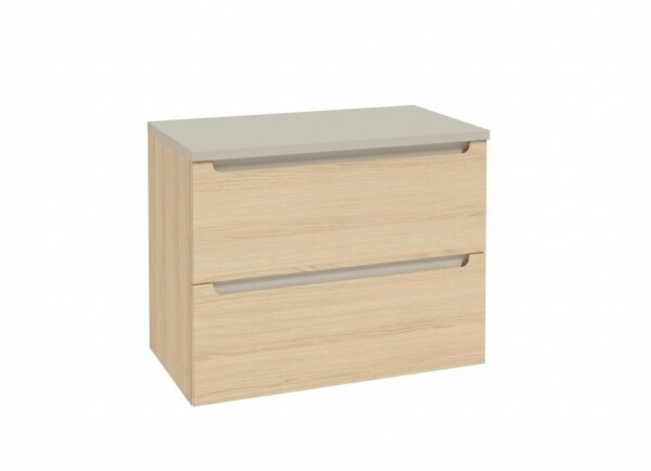Koupelnová skříňka s kašmírovou krycí deskou Naturel Stilla 80x60x45 cm dub Vicenza mat STILLADV08057D STILLADV08057D