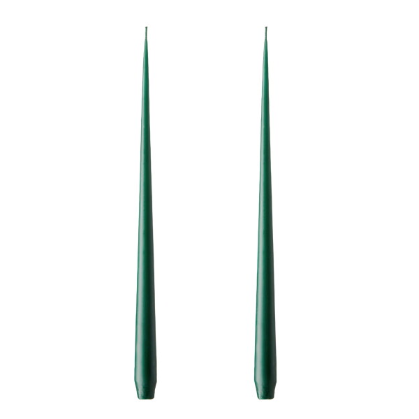 Ester & erik Svíčka Taper 32 cm – 60 noble Pine Matt – set 2 ks, zelená barva, vosk