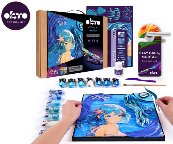 OKTO Manga motiv živlů "Voda" 30x40 cm, OKTO, W051103